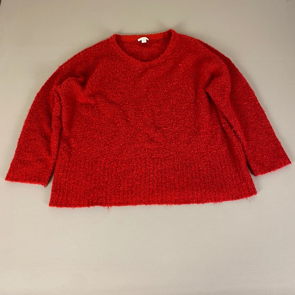 pure jill Sweaters - Pure Jill Boucle Sweater Women's Petite‎ XL Red Wool Blend Soft Warm Cozy Knit